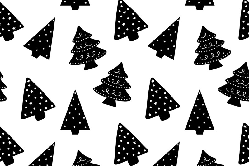 set-new-year-and-christmas-black-and-white-colors-vector