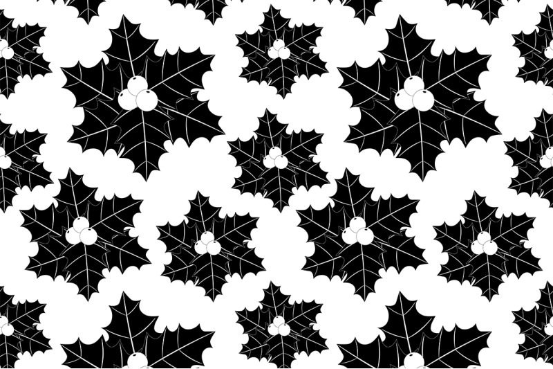 set-new-year-and-christmas-black-and-white-colors-vector