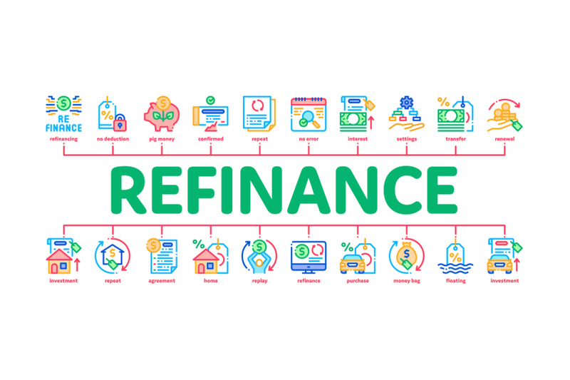 refinance-financial-minimal-infographic-banner-vector