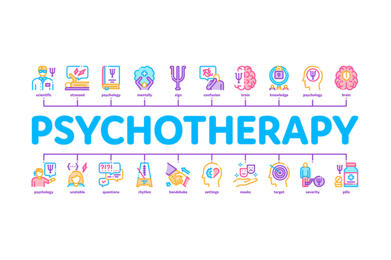 psychotherapy-help-minimal-infographic-banner-vector