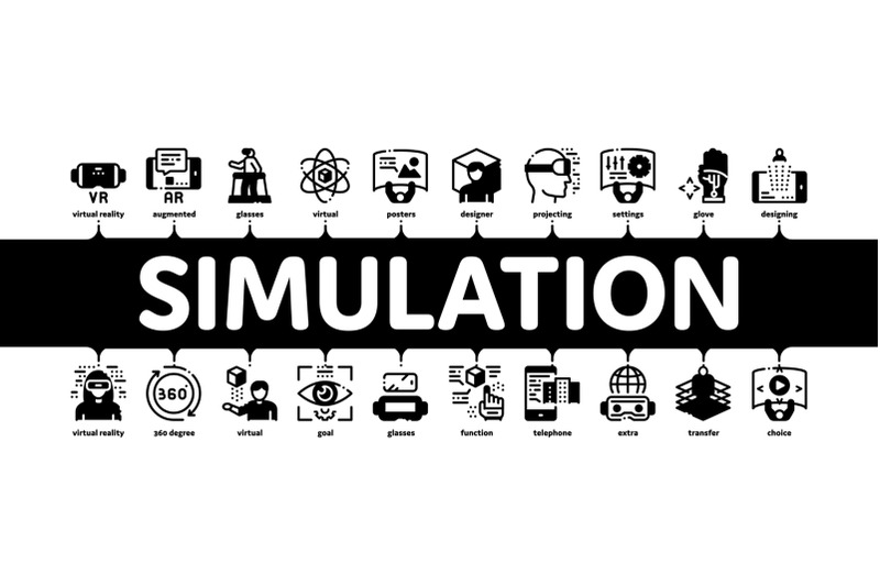 simulation-equipment-minimal-infographic-banner-vector
