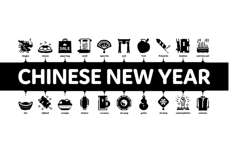 chinese-new-year-feast-minimal-infographic-banner-vector