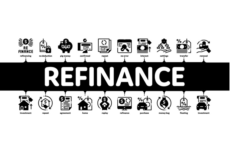 refinance-financial-minimal-infographic-banner-vector