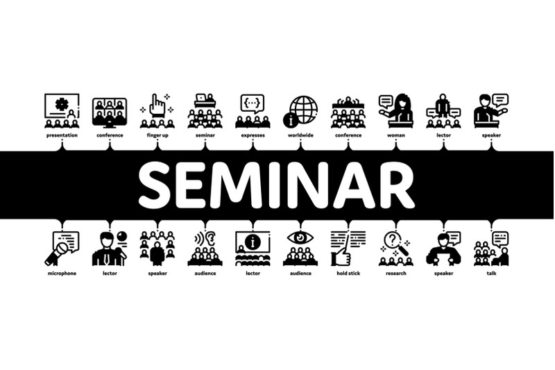 seminar-conference-minimal-infographic-banner-vector