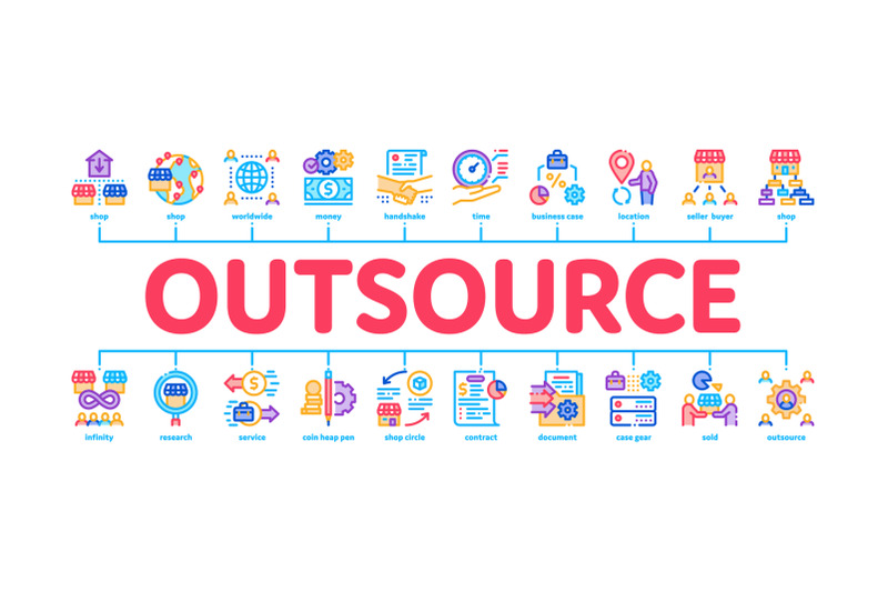 outsource-management-minimal-infographic-banner-vector