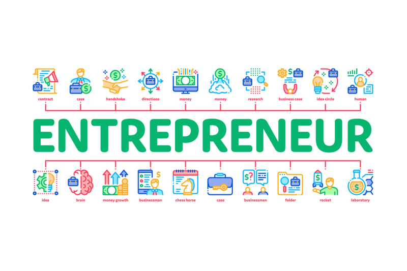entrepreneur-business-minimal-infographic-banner-vector