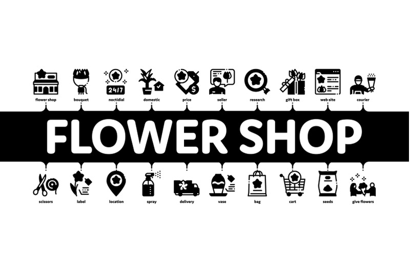 flower-shop-boutique-minimal-infographic-banner-vector