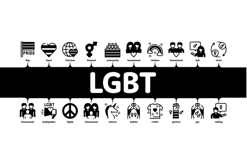 lgbt-homosexual-gay-minimal-infographic-banner-vector