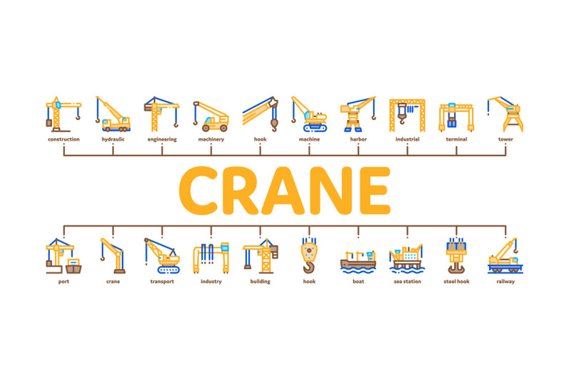 crane-building-machine-minimal-infographic-banner-vector