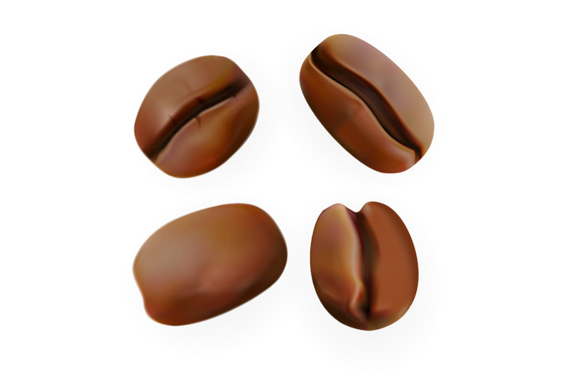 coffee-bean-roast-drink-ingredient-set-vector