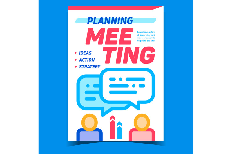 meeting-planning-creative-promo-banner-vector