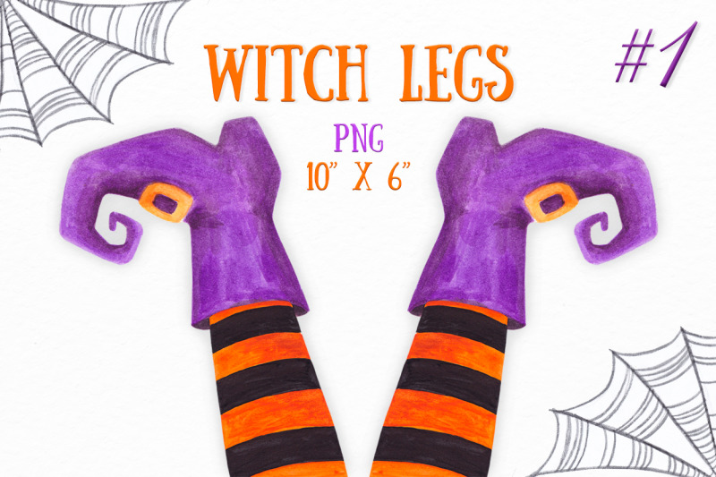 halloween-witch-legs-clipart-watercolor-party-decor