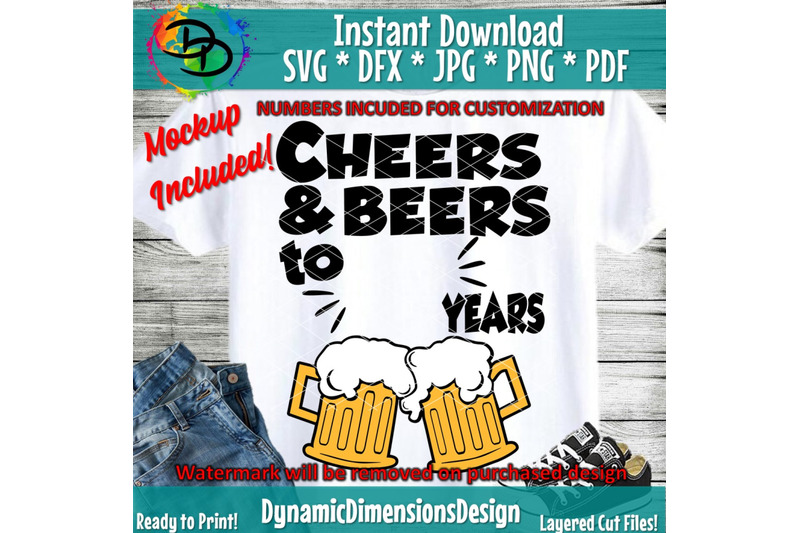 Download Cheers and Beers to 50 Years SVG, 50th Birthday, 50th ...