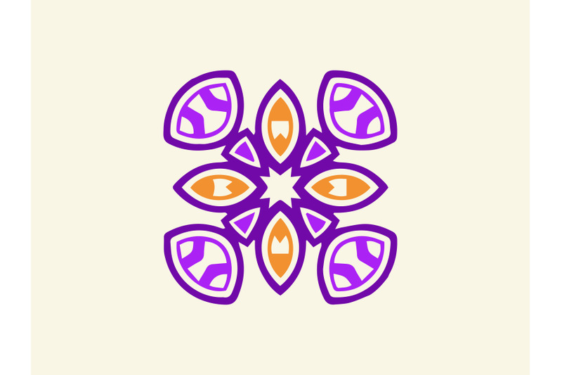 ornament-abstract-purple-orange-color