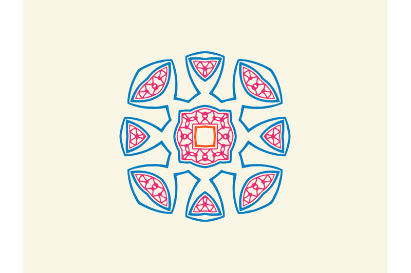 ornament-abstract-blue-pink-orange-color