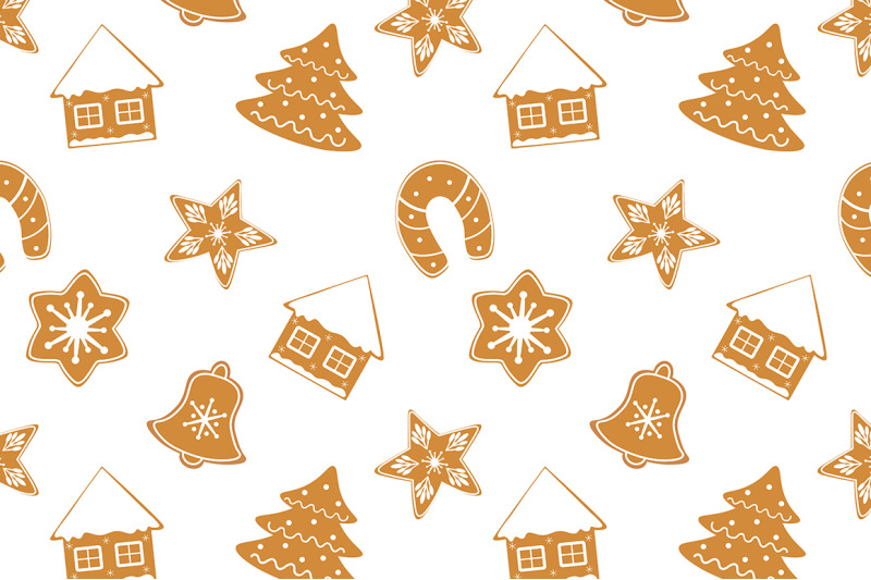 set-christmas-cookies-vector-illustration