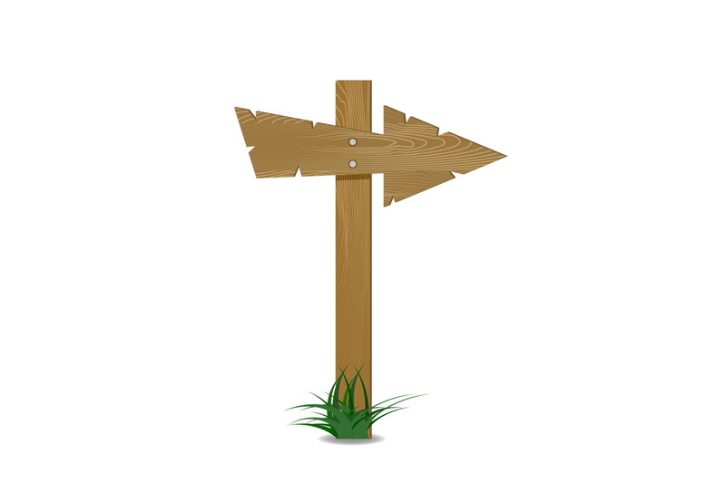 wood-arrow-with-green-grass