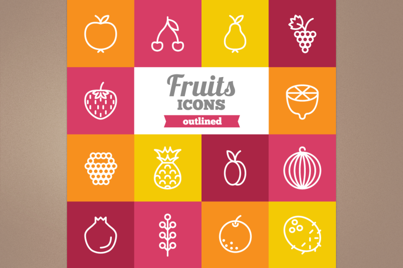 outlined-fruits-icons