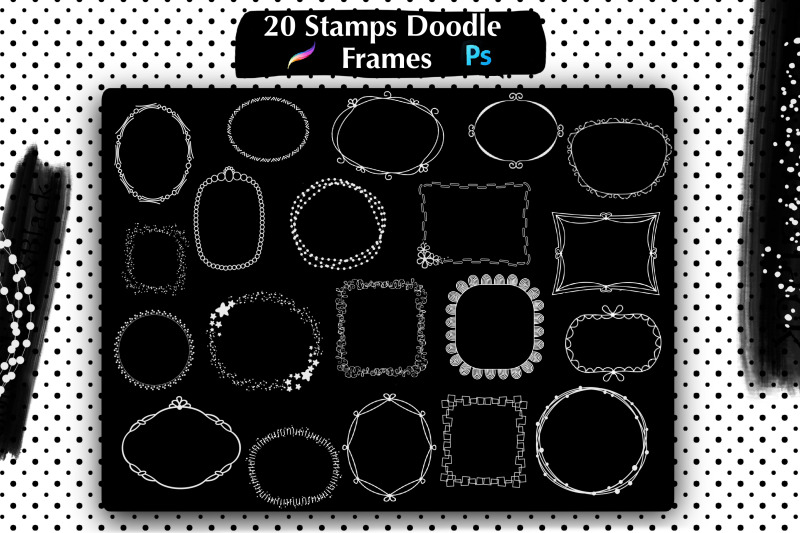 20-doodle-frames-stamps-for-procreate-and-photoshop