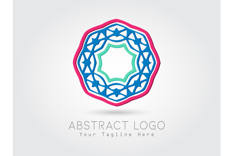 logo-abstract-pink-blue-tosca-color