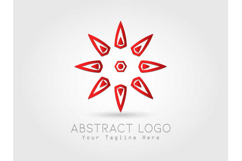 logo-abstract-gradation-red-color