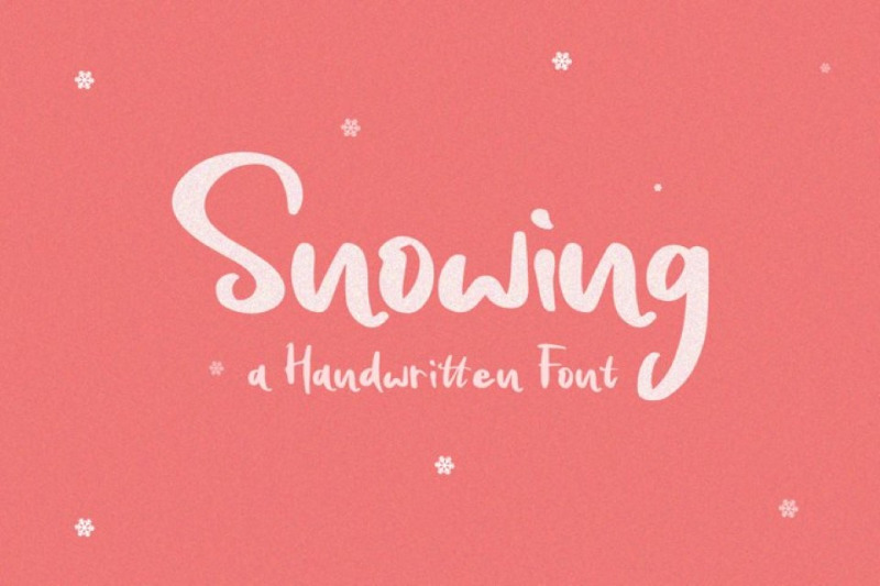 snowing-handwritten-font