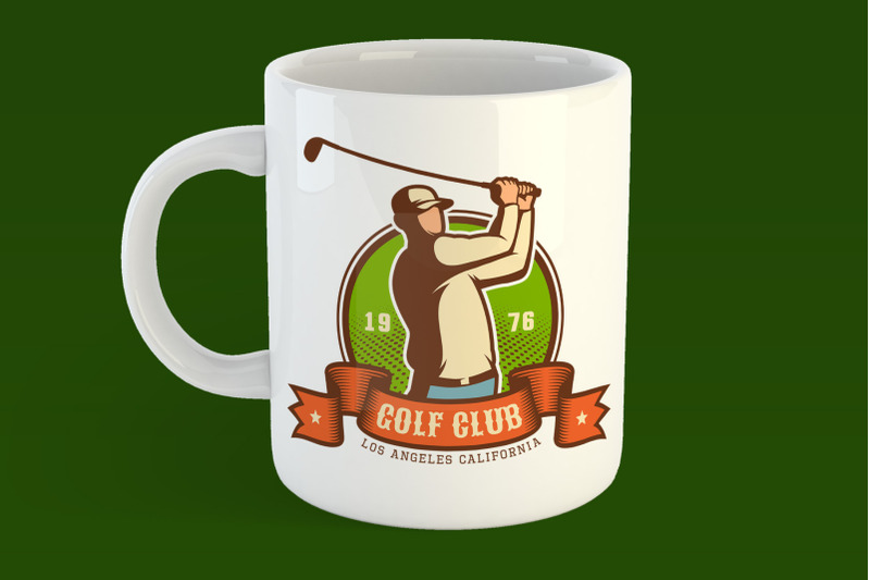 golf-retro-logo-set