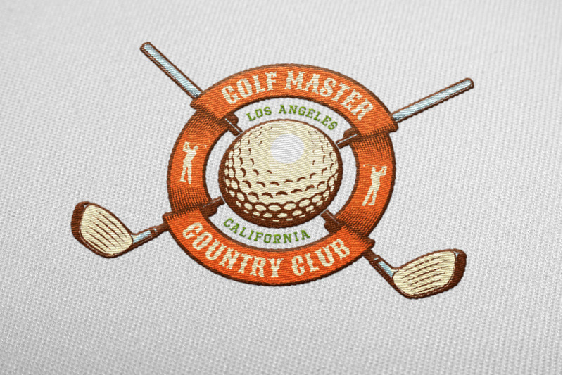 golf-retro-logo-set