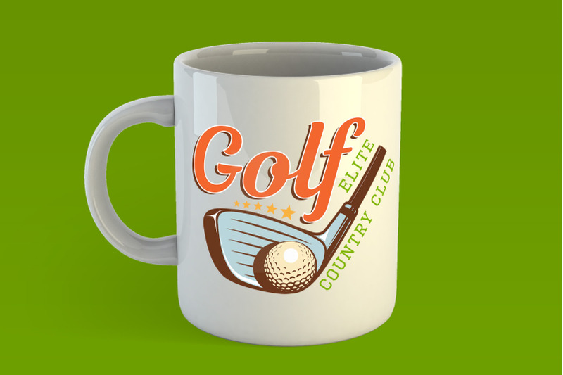 golf-retro-logo-set