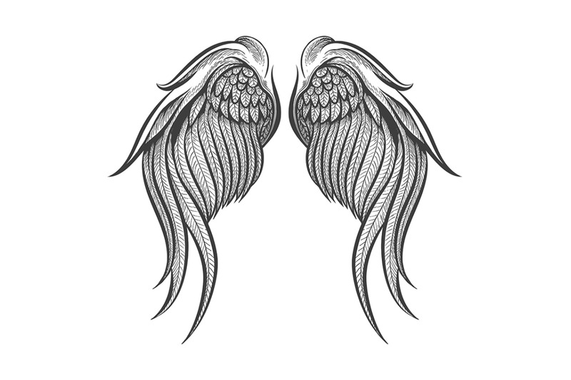 hand-drawn-wings-tattoo