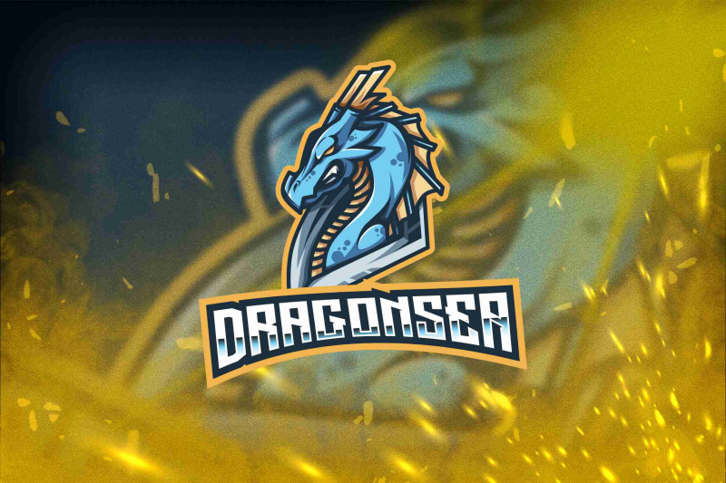 dragon-sea-esport-logo-template