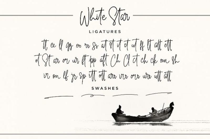 white-star-chic-handwritten-font