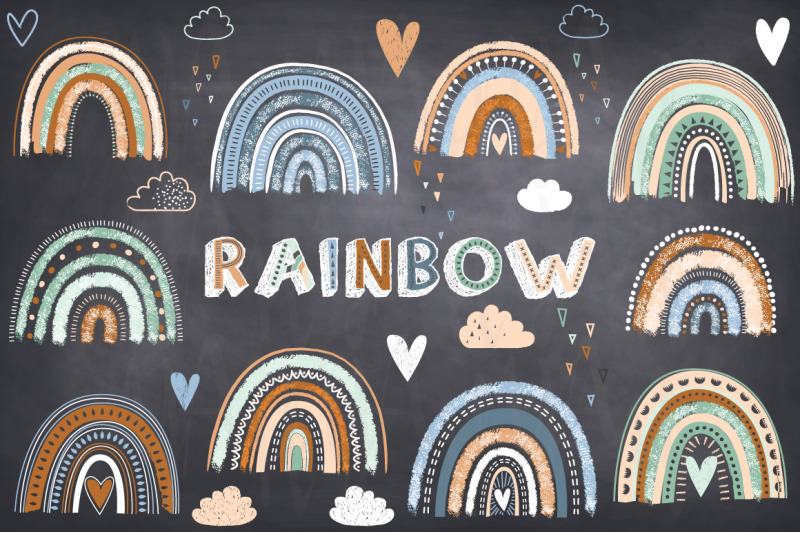 chalkboard-boho-rainbow-collections