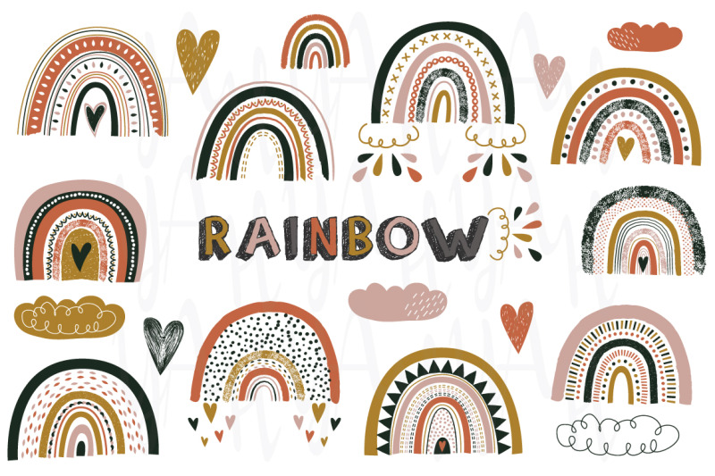 cute-boho-rainbow-elements