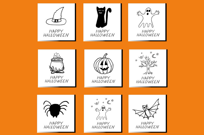 halloween-cards-and-posters-templates-doodle-set