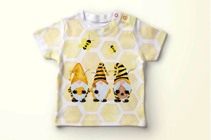 Gnomes Illustrations and Bees, Bumble Bee Gnomes – MasterBundles
