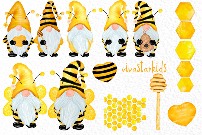Download Gnomes and bees clipart,Honeybee clipart,Bumble Bee Gnomes ...