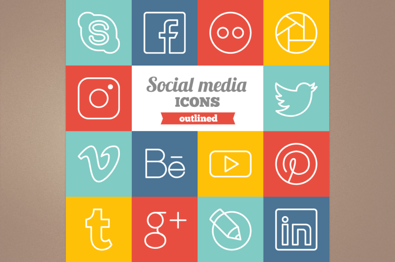 outlined-social-media-icons