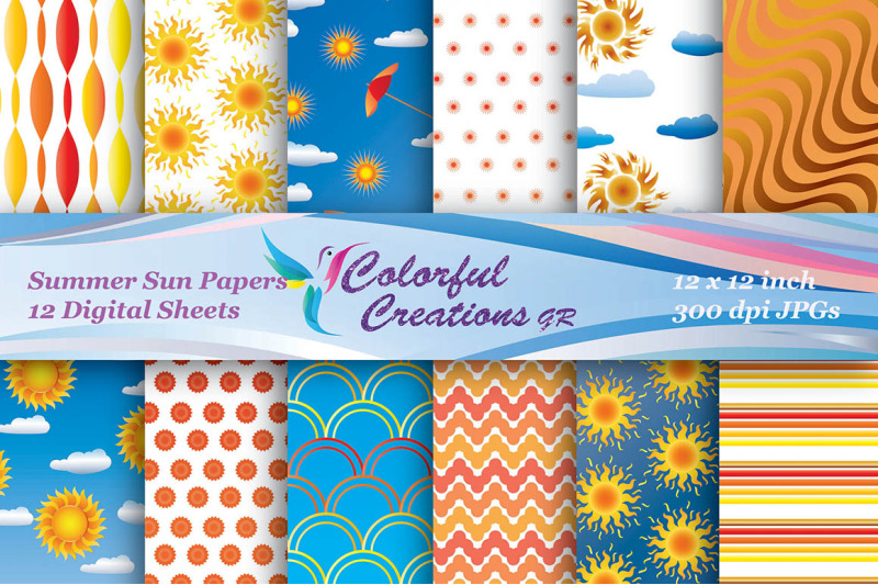 summer-sun-digital-papers-summer-papers-sun-digital-papers-stripes