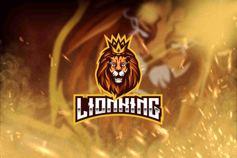 lion-king-esport-logo-template