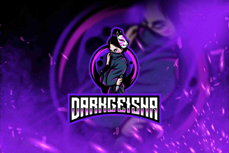 dark-geisha-esport-logo-template