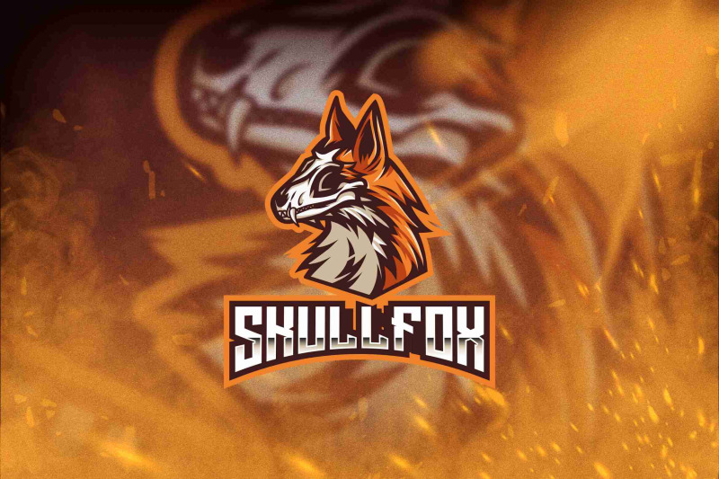 skull-fox-esport-logo-template