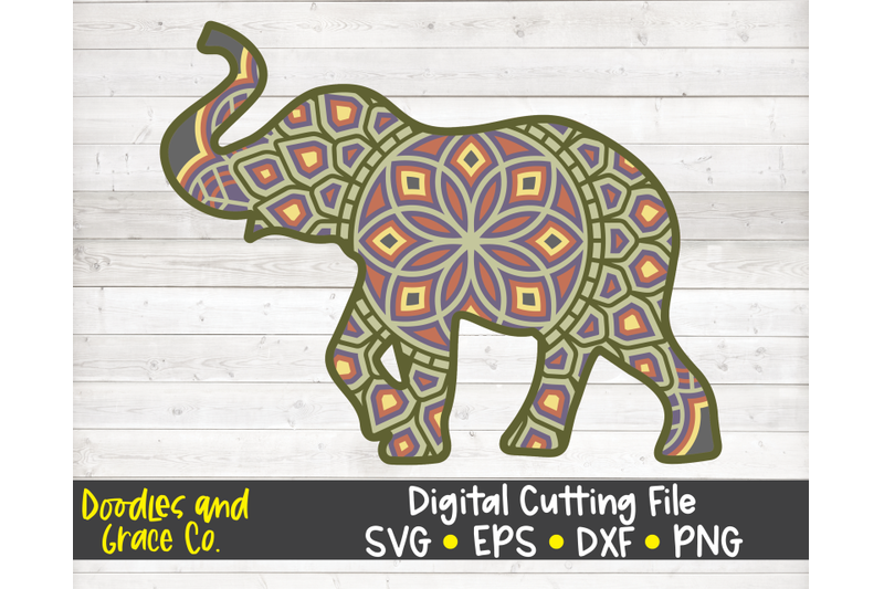 Free Free Layered Elephant Mandala 76 SVG PNG EPS DXF File