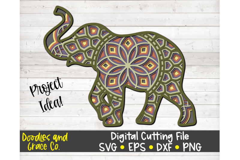 Free Free Layered Elephant Svg Free 359 SVG PNG EPS DXF File