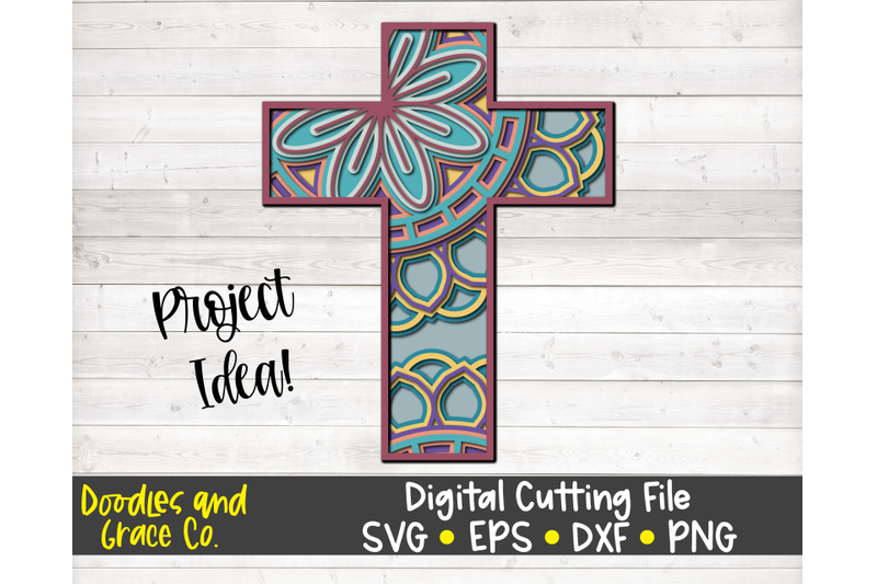 Free Free 189 Layered Cross Mandala SVG PNG EPS DXF File