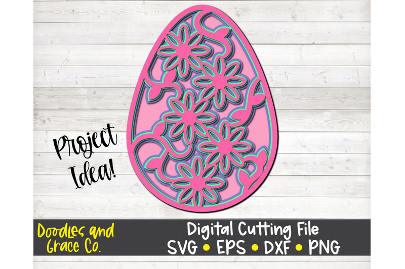 Download Easter Egg 3D Layered Mandala SVG By Doodles and Grace | TheHungryJPEG.com