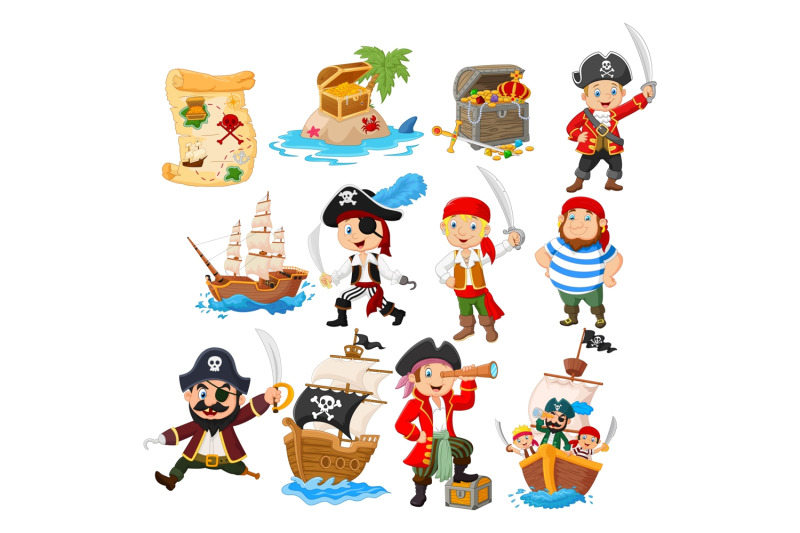 cute-cartoon-pirates-vector-set