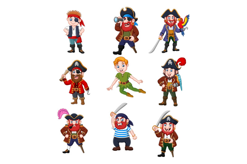 cute-pirates-clipart-vector-set