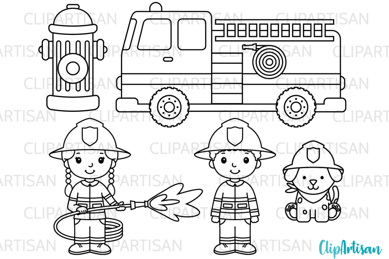 firefighter-digital-stamps-fireman-digital-stamps