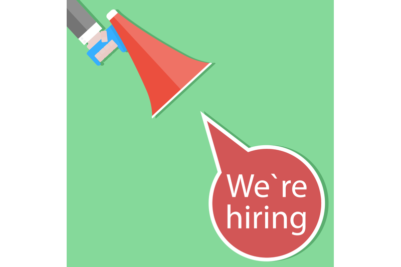 we-hiring-announce-poster-vector